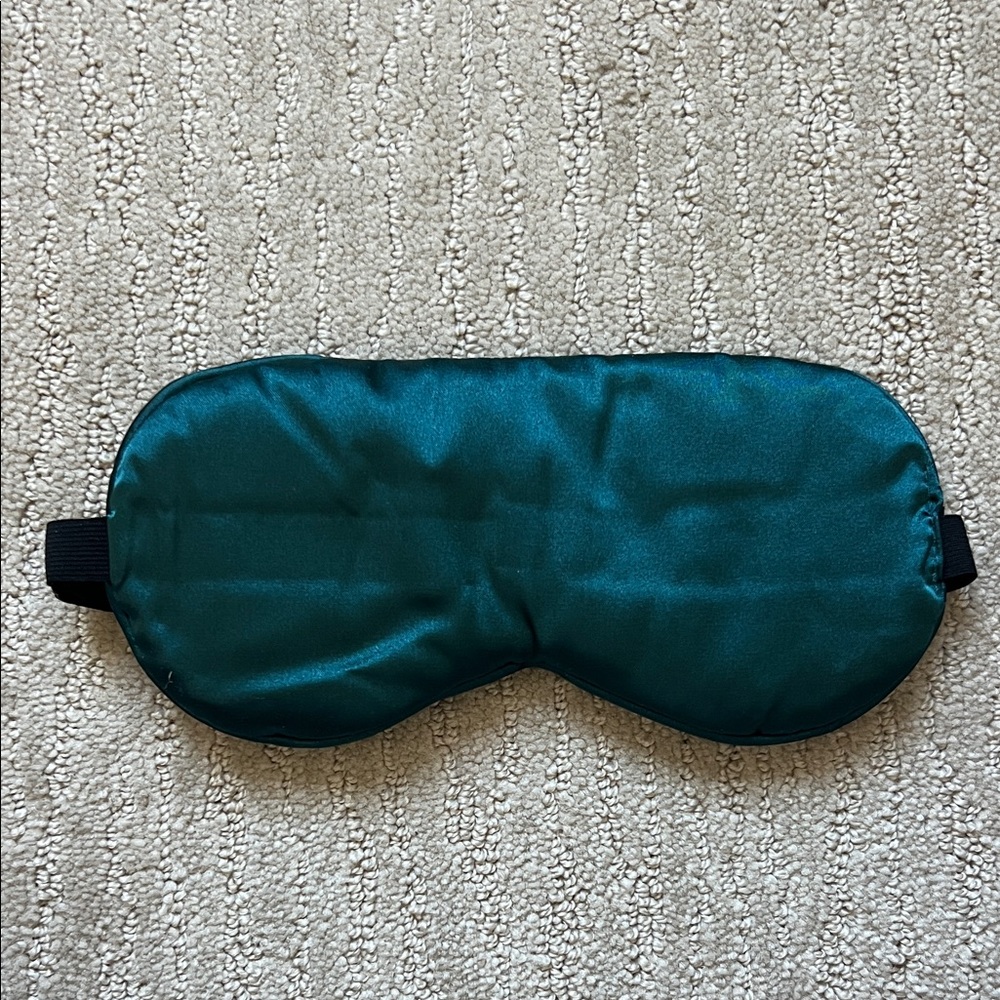Silky Emerald Green Satin Sleep Mask